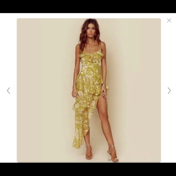 for love and lemons cosmo asymmetrical dress